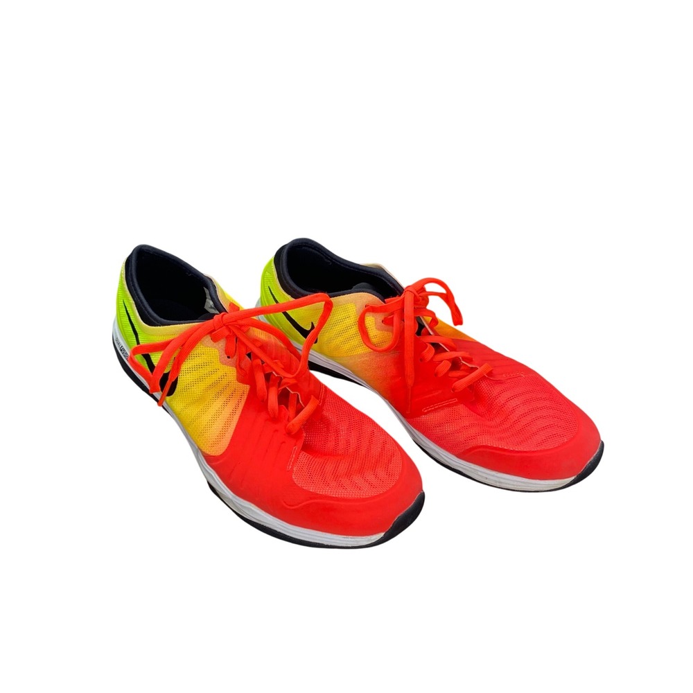 Nike Dual Fusion Running Shoes Mens 10 Crimson Volt Yellow 819022-601